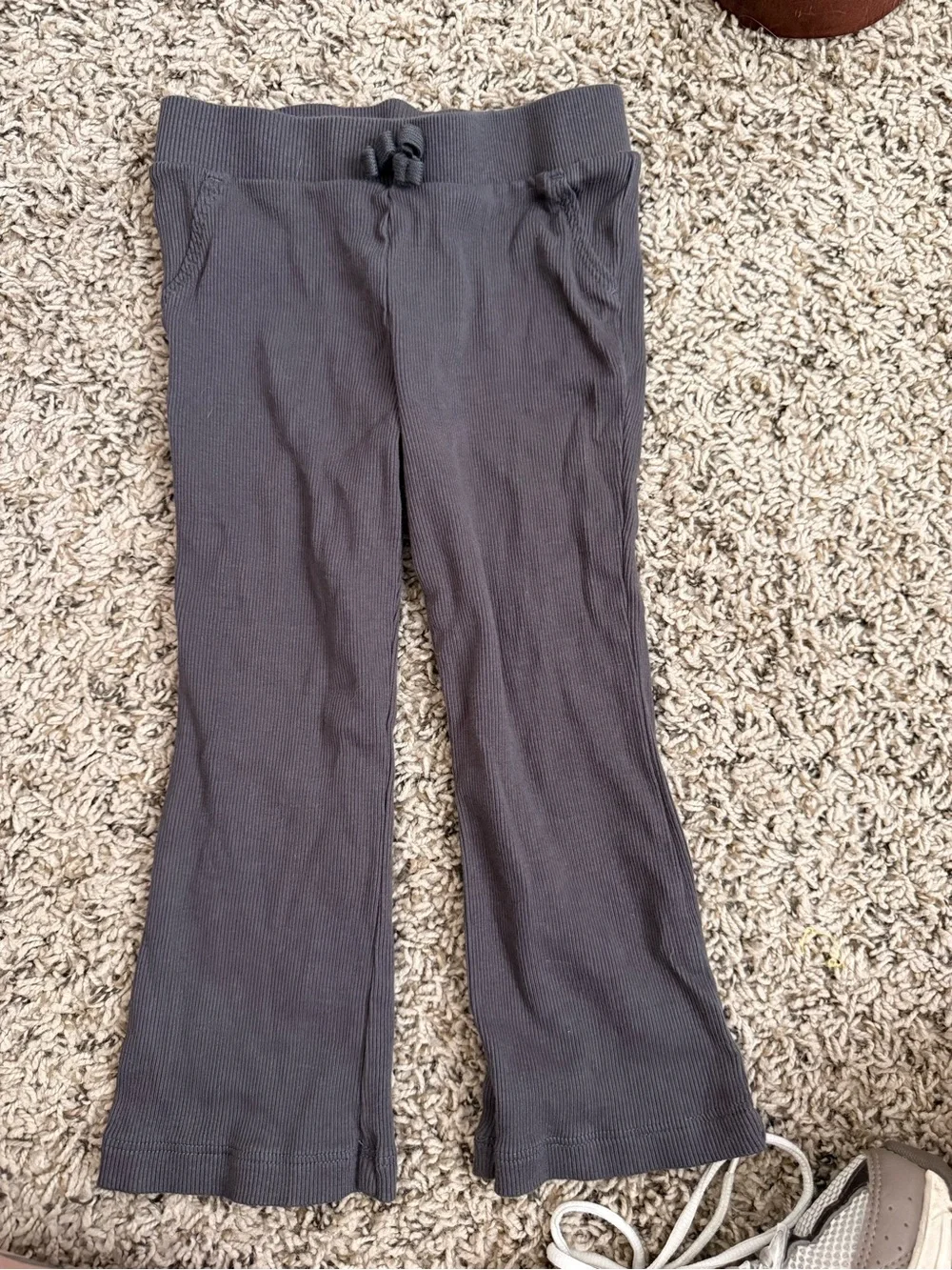 Carter's Charcoal Ribbed Flare Knit Pants